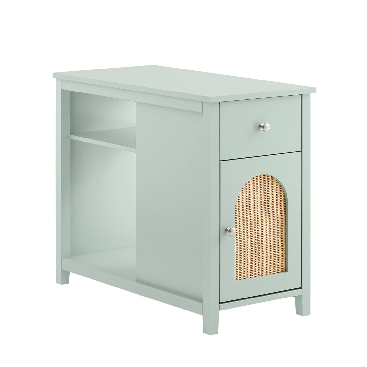 SoBuy Nachttisch Sofatisch Beistelltisch Druckertisch mit 1 Tür Grün FBT159 günstig online kaufen