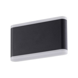 Lindby LED Smart Home Wandleuchte Außen Elvi 10020150 Dimmbar Modern in Schwarz aus Aluminium 2-flammig