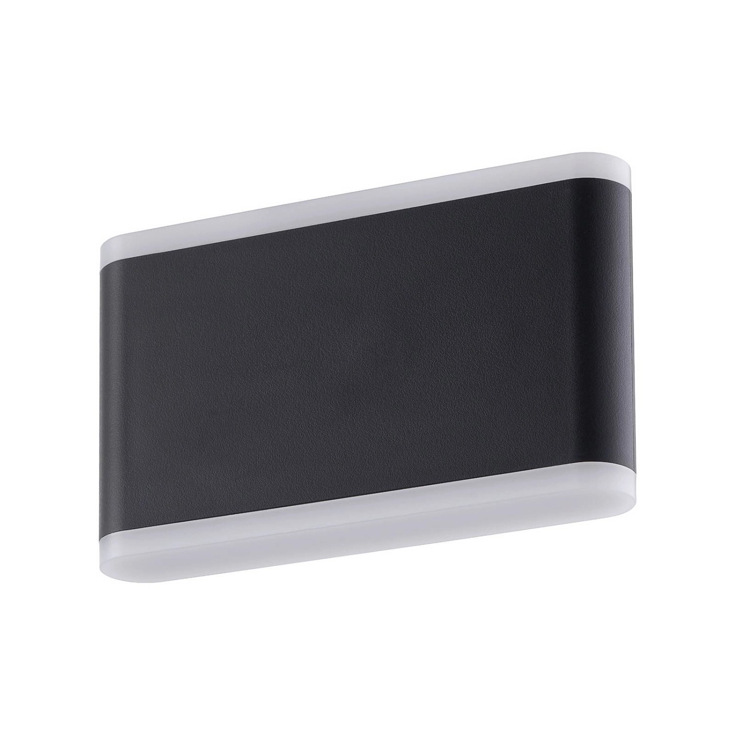 Lindby LED Smart Home Wandleuchte Außen Elvi 10020150 Dimmbar Modern in Schwarz aus Aluminium 2-flammig