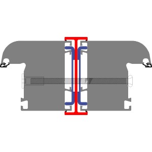 JM Meeth Kopplungsprofil, weiß, 7 cm x 140 cm, zur Verbindung von Fensterelementen.