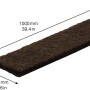 Wagner Topffüße Rolle aus braunem Filz, 1000x16mm, selbstklebend für Möbel und Pflanztöpfe.