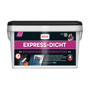 Eimer MEM Express-Dicht 5 kg, blaue Bauabdichtung für Keller, Sockel und mehr.