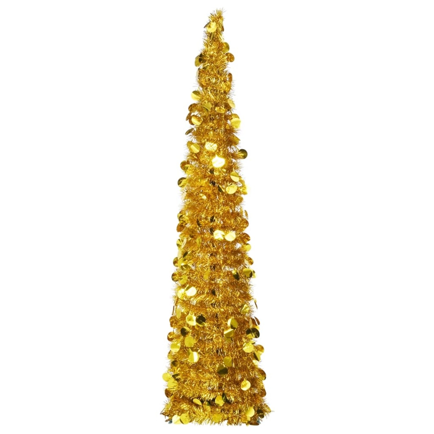 vidaXL Künstlicher Pop-Up-Weihnachtsbaum Golden 150 cm PET