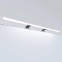 Moderne LED Badleuchte in Chrom, 80cm, zur Montage am Spiegel oder Schrank.