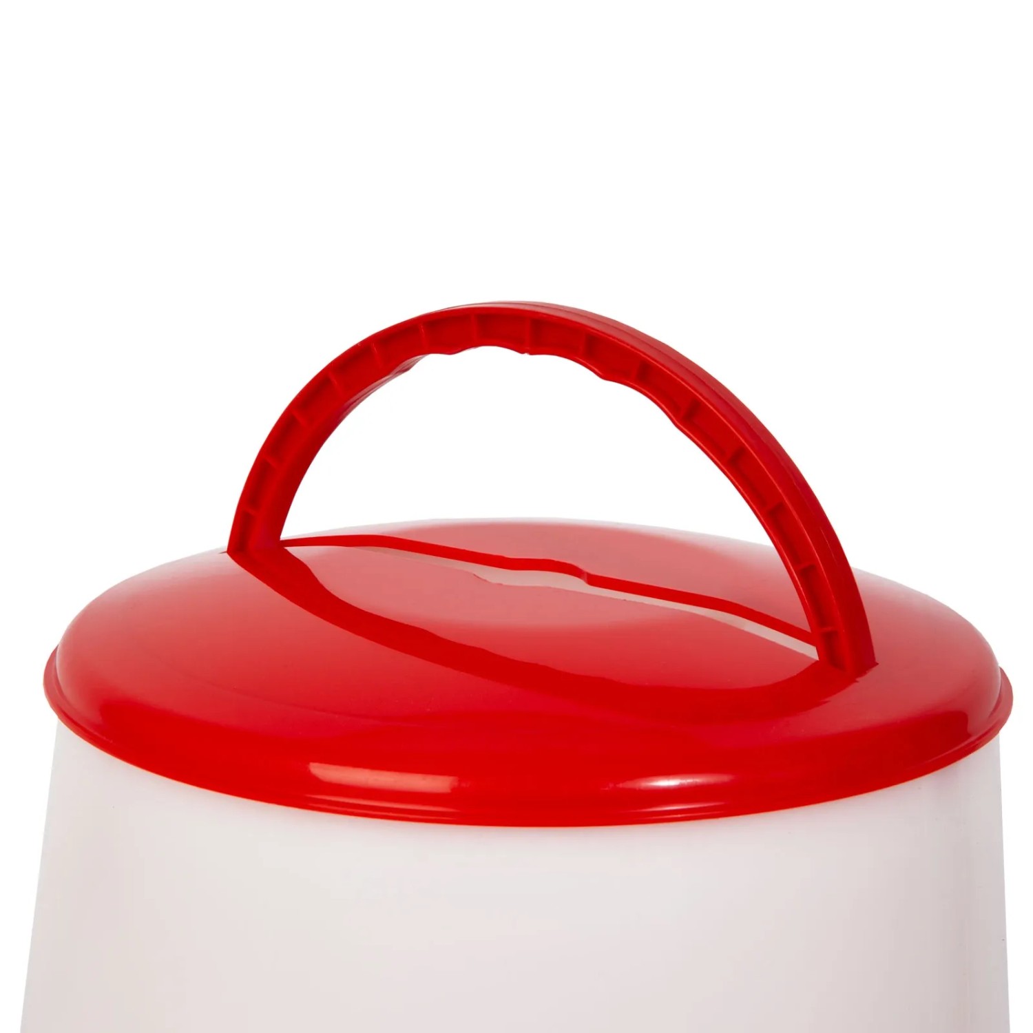 EBERTH Geflügelfutterautomat, 3kg, rot/weiß, mit Tragegriff. Zubehör für Hühnerfutter.