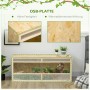 PawHut Terrarium aus Glas und Holz mit Lüftungsgitter, geeignet für Reptilien und andere Tiere.