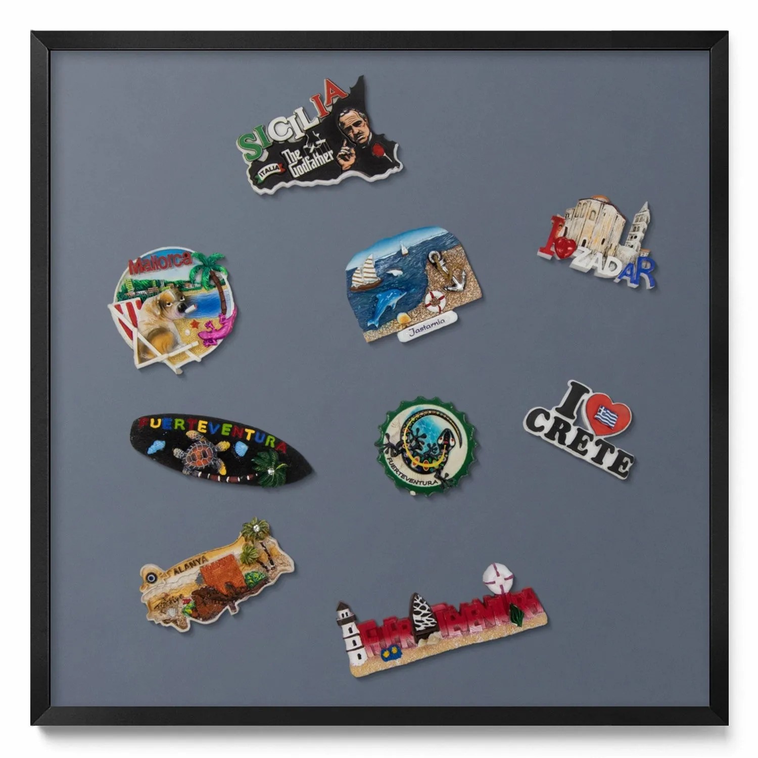 Tulup Magnettafel Magnettafel für die Wand Gerahmt Kühle Graue Farbe 50x50 günstig online kaufen