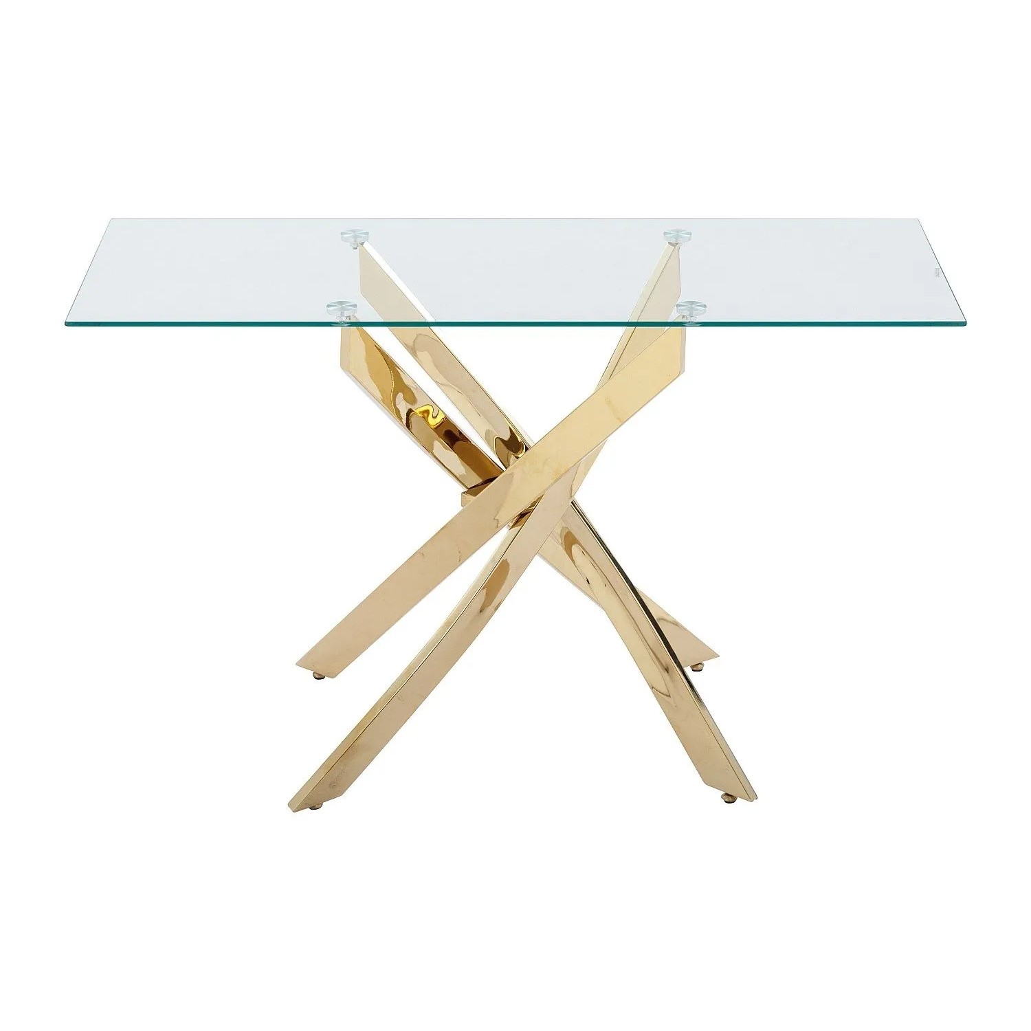 Vente-unique Konsolentisch Cosima Transparent  Goldfarben 120 cm