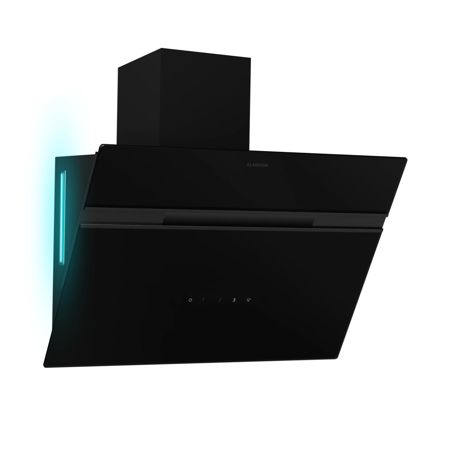 Klarstein Alina Dunstabzugshaube EEK A Touch LED-Beleuchtung Abluft/Umluft 600 m³/h Schwarz