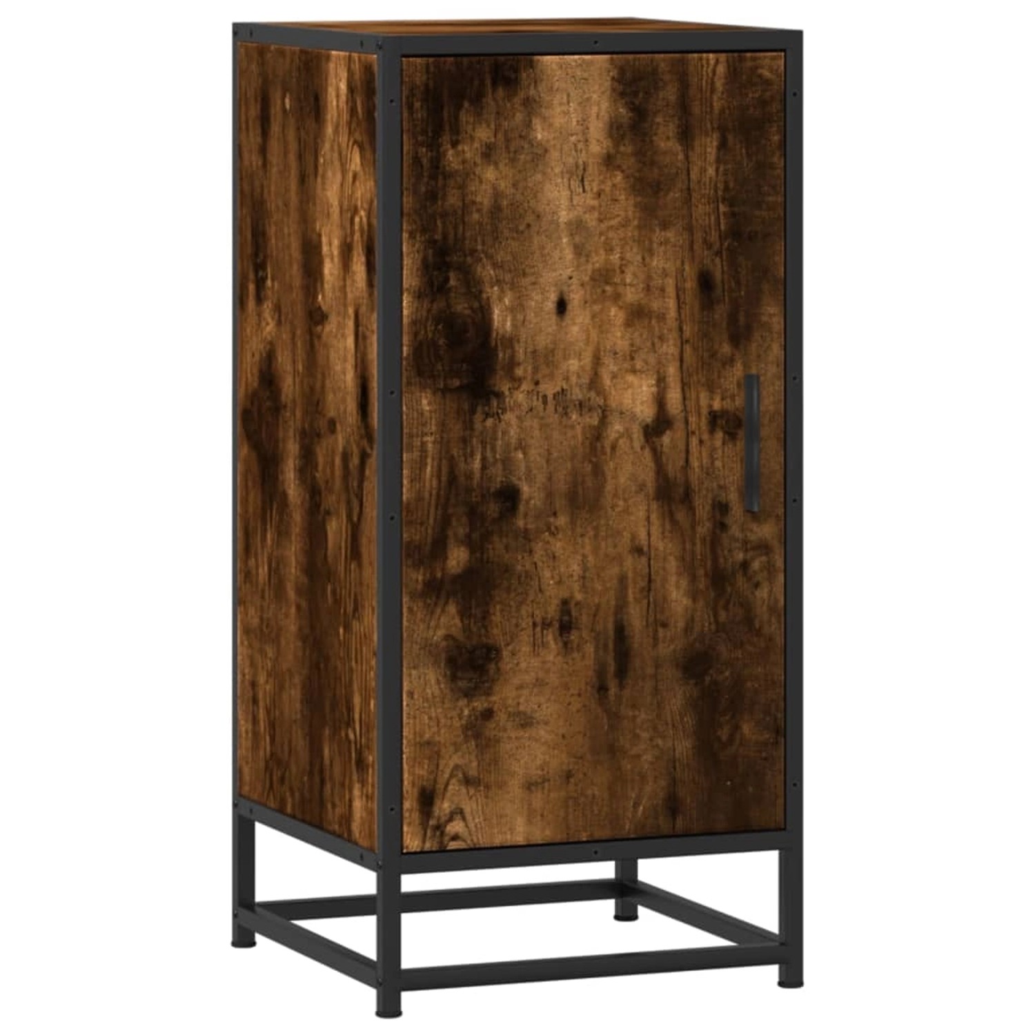vidaXL Sideboard Räuchereiche 35,5x35x76 cm Holzwerkstoff und Metall 848941 günstig online kaufen