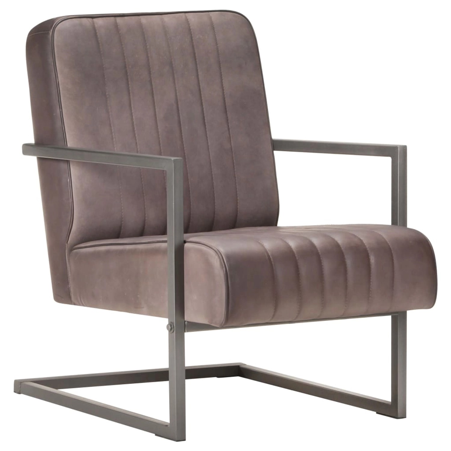 vidaXL Freischwinger Sessel Distressed Braun Echtleder 321857 günstig online kaufen