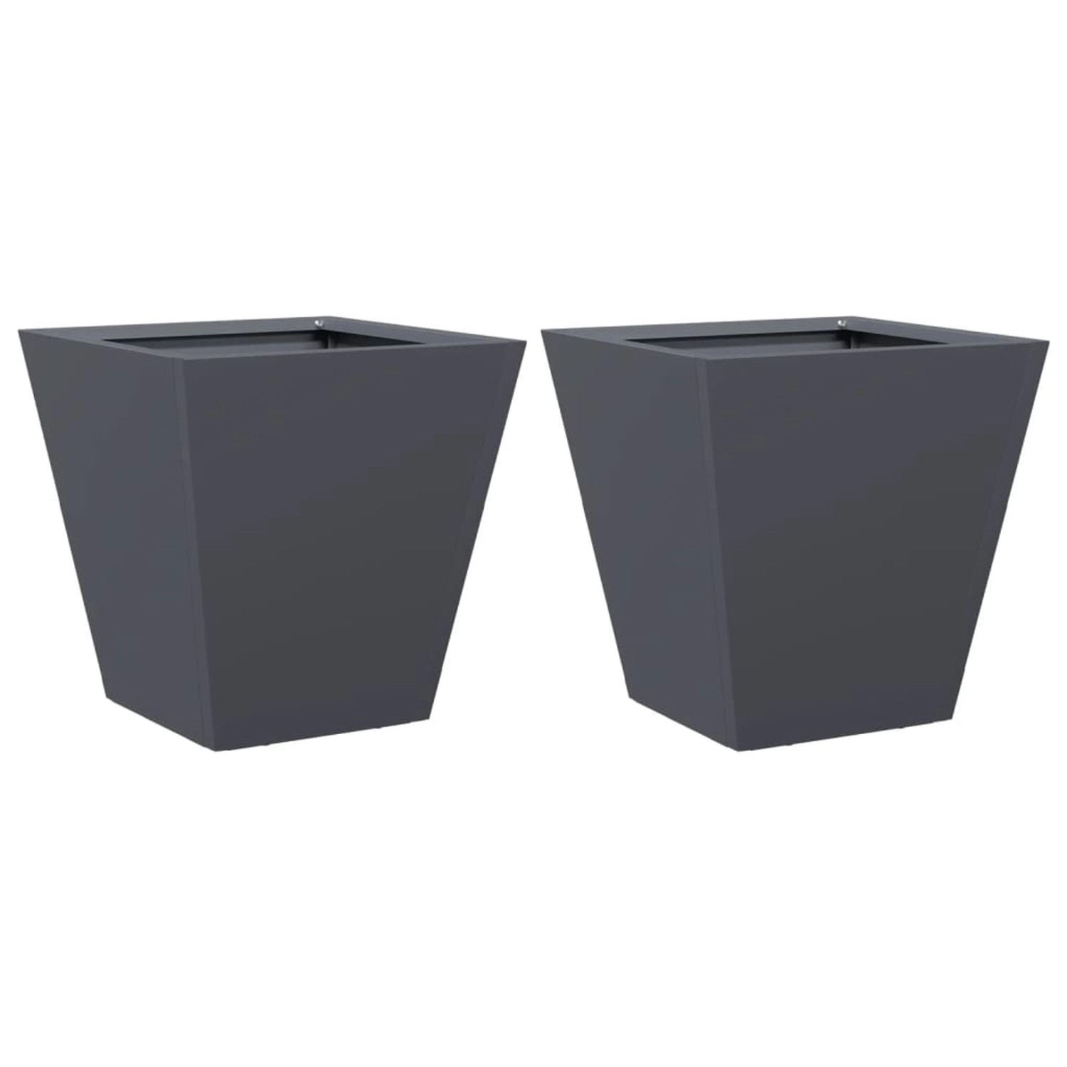 vidaXL Pflanzkübel 2 Stk Anthrazit 30x30x30 Stahl 851043 günstig online kaufen
