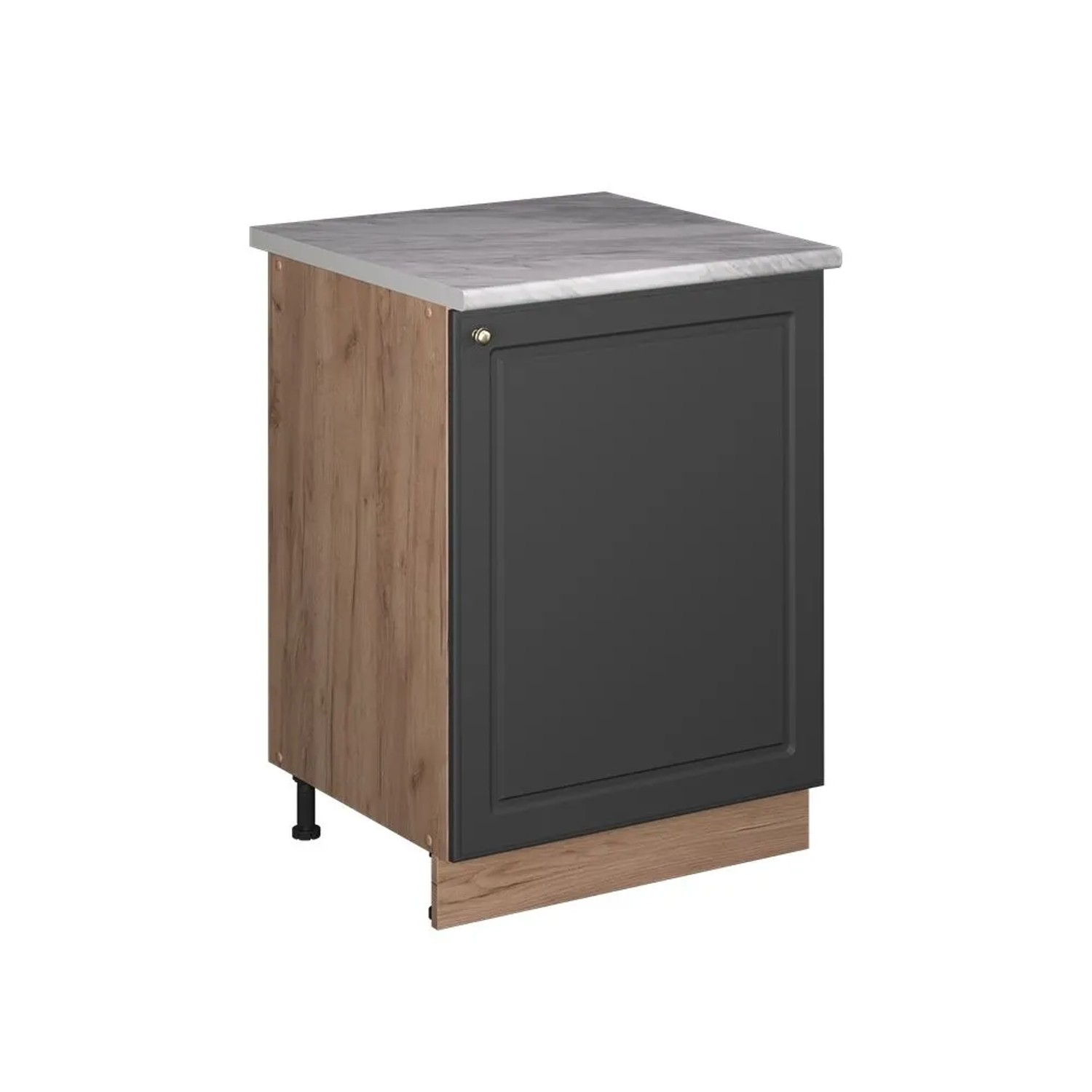 Vicco Küchenunterschrank Fame-Line Anthrazit-Gold Landhaus/Goldkraft Eiche 60 x 82 1 Tür mit Arbeitsplatte Art Nr 65184