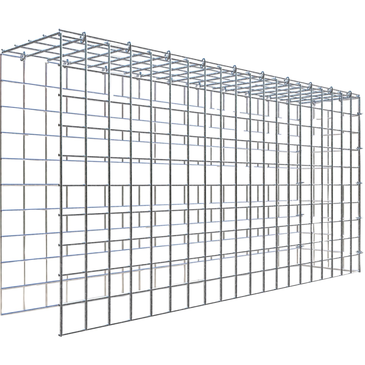 Thumbnail - Gabiona C-Ring-Gabione-Anbaukorb Typ 4 50 x 100 x 20 cm Maschenw 5 x 5 cm