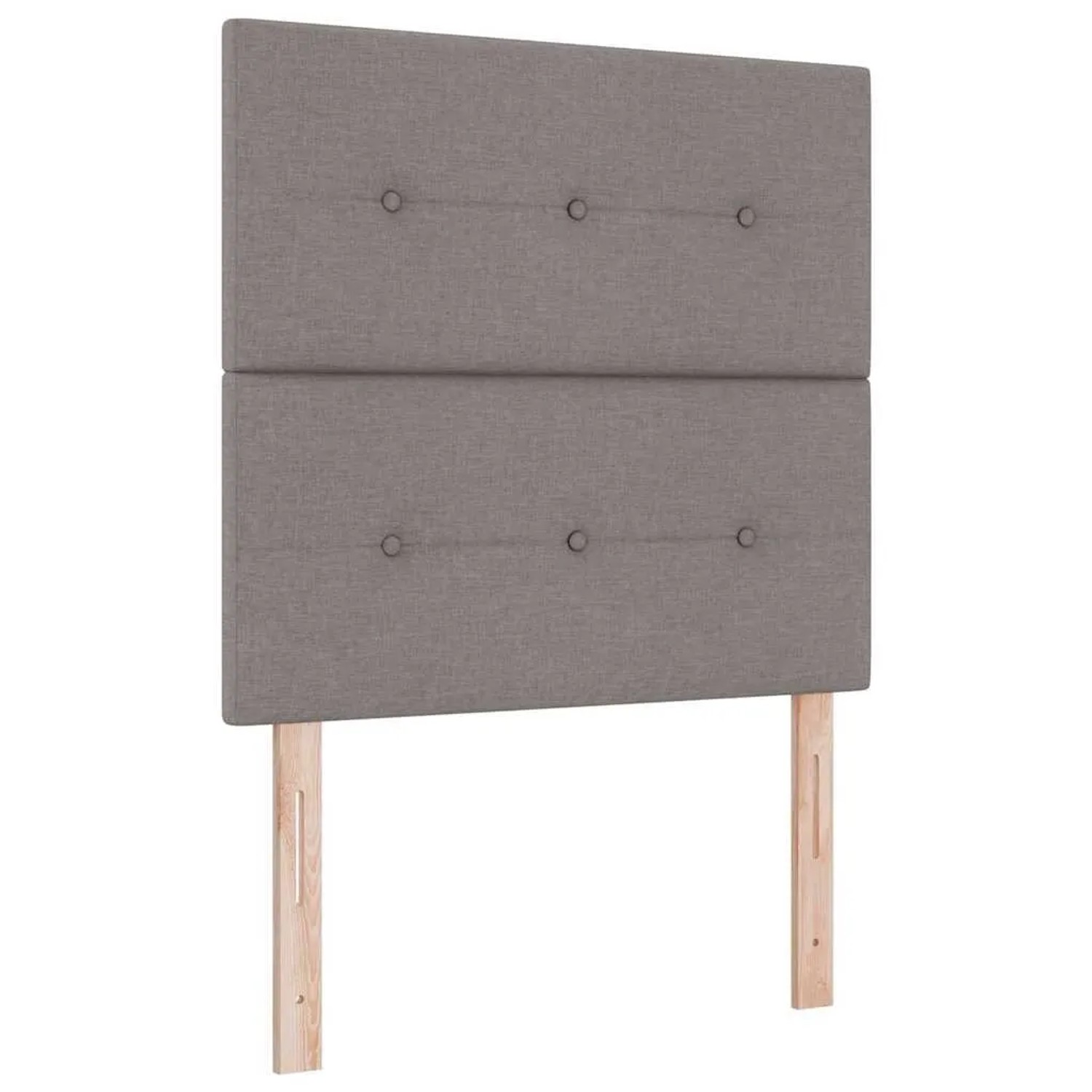 vidaXL Boxspringbett mit Matratze mit LED Taupe 120 x 190 cm Stoff 3342855