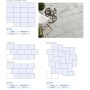 Verlegemuster für Terrassenplatte Vicenza Anthrazit 60x40. Verschiedene Verlegearten dargestellt.