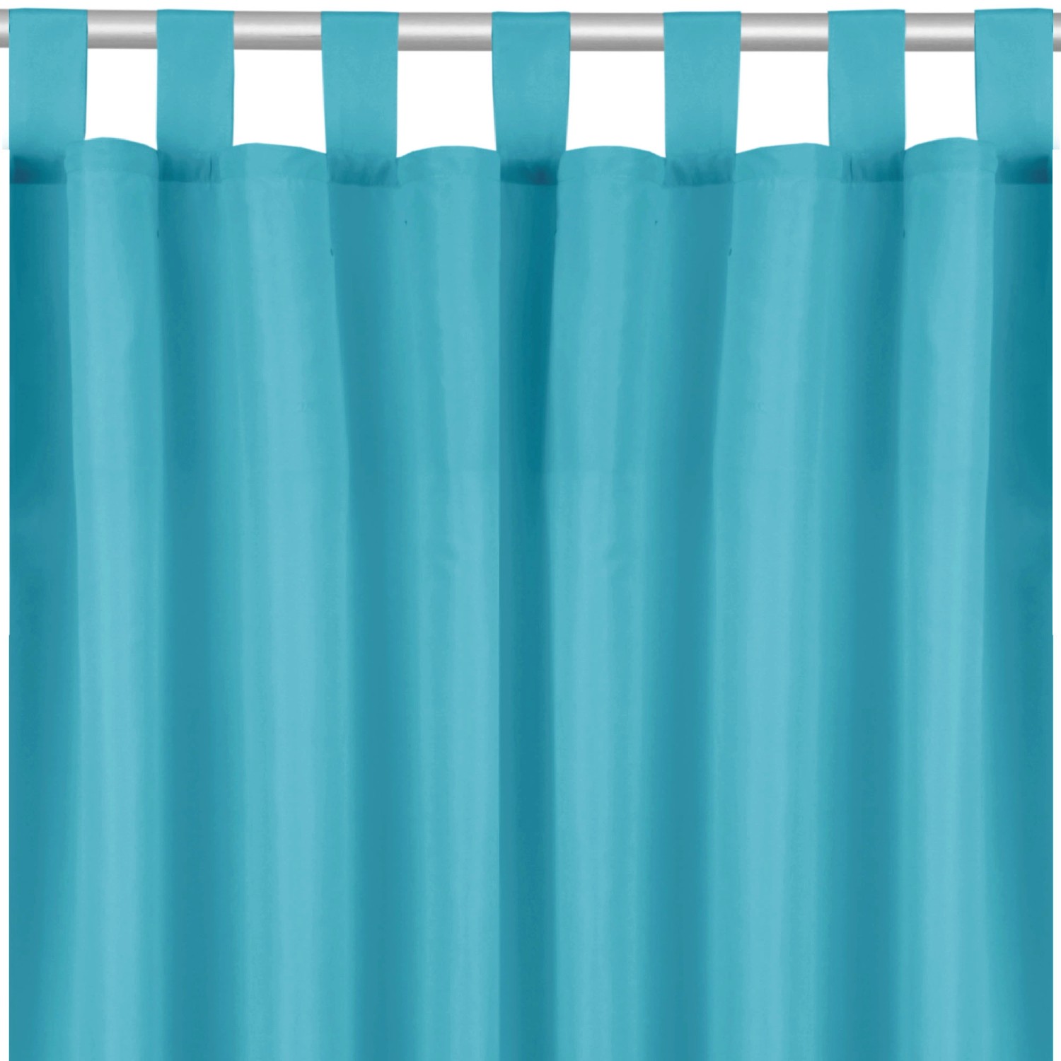 Türkis Dekoschal Ellen mit Schlaufen, 140x225 cm, für Fenstervorhänge.