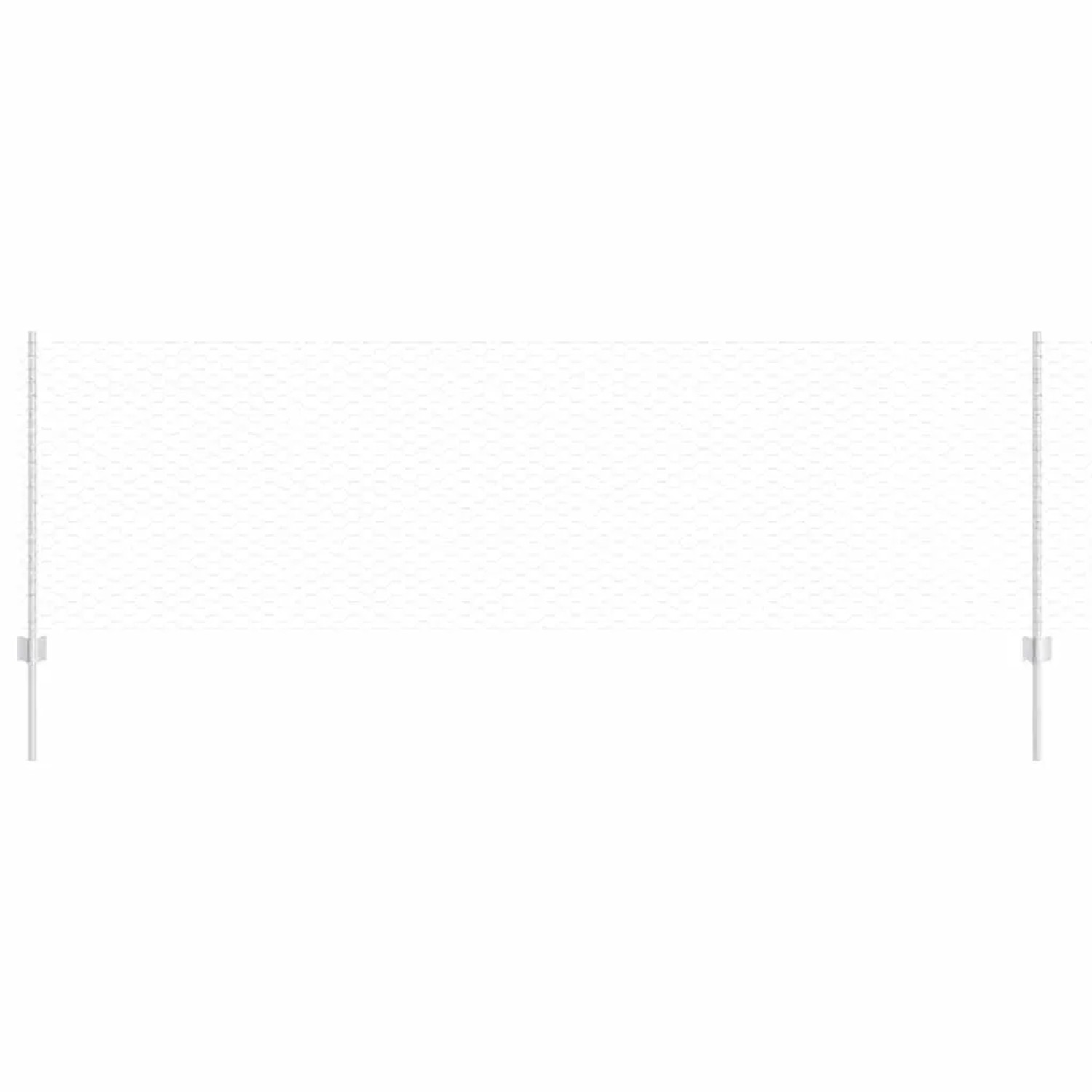 vidaXL Zaun mit Pfosten Silber 0,8 x 25 m Stahl 3336996 günstig online kaufen