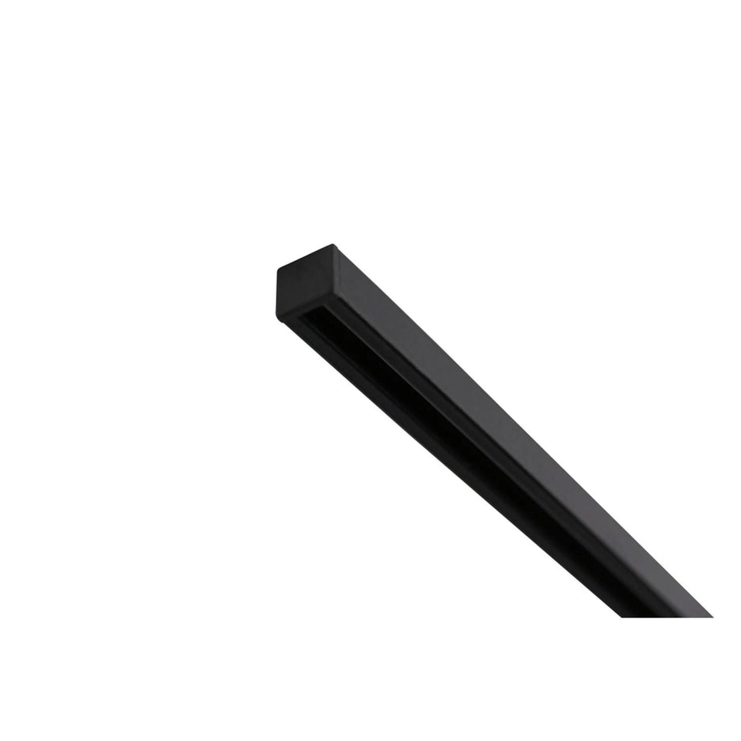Deco-Raum Gardinenschiene nach Maß 1-Lauf Square Schwarz 340cm günstig online kaufen
