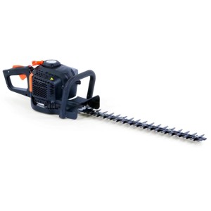 FUXTEC Benzin Heckenschere FX-MH126 mit 55cm Schneidmesser. Schwarz-orange, leistungsstark für präzise Heckenschnitte.