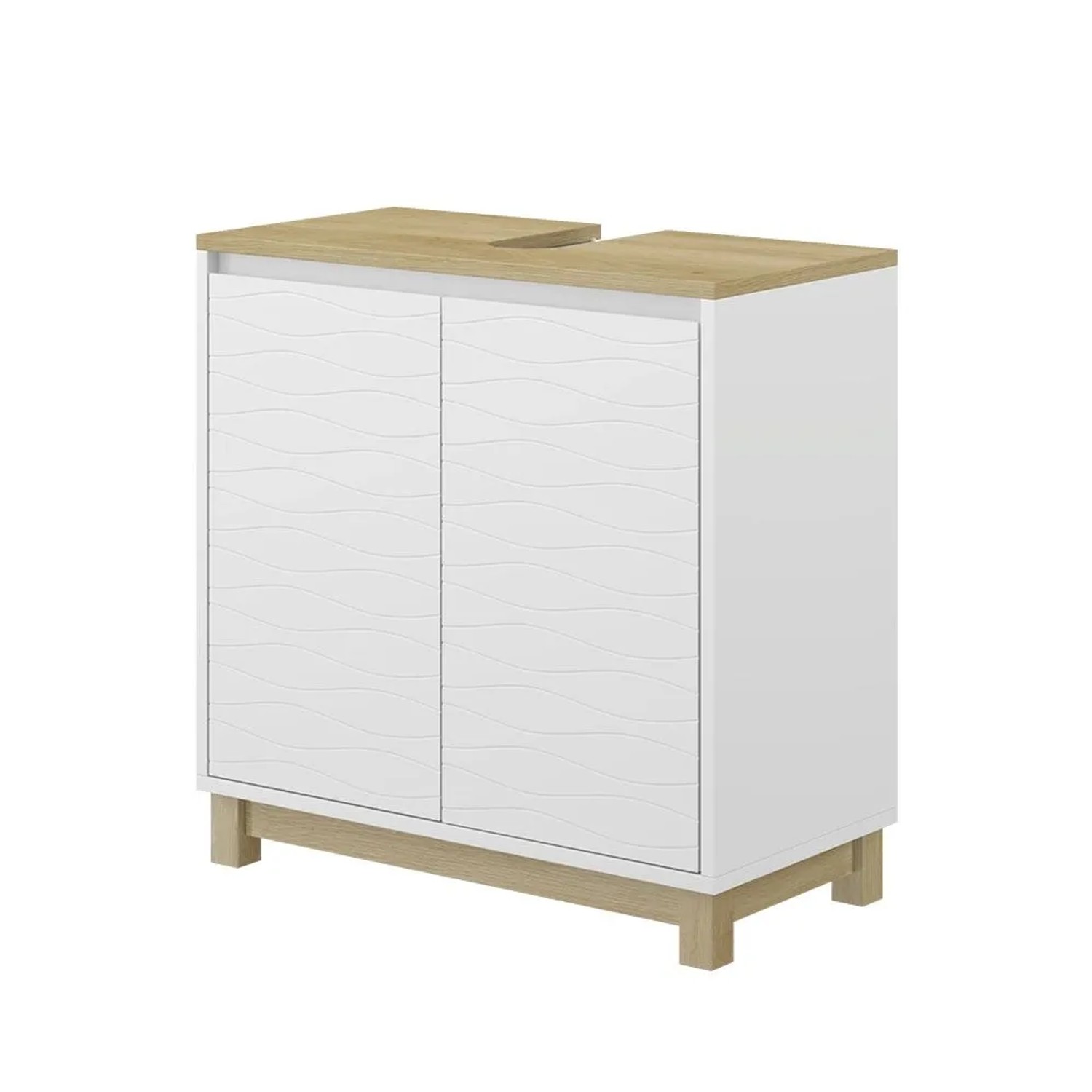 Vicco Waschbeckenunterschrank Livia Weiß 60 x 60 mit 2 Türen