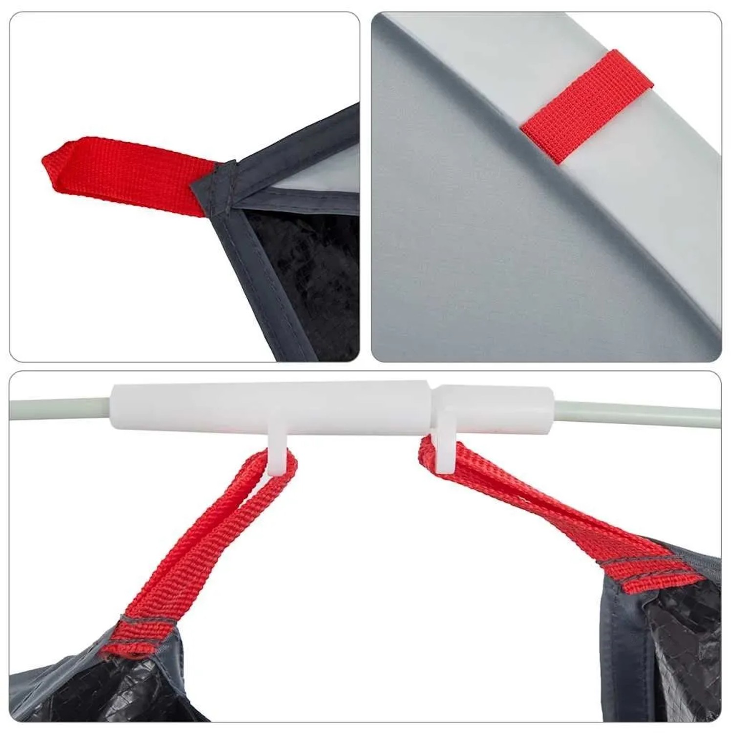vidaXL Strandzelt 2 Personen Grau Pop-Up Wasserdicht 4004160_10