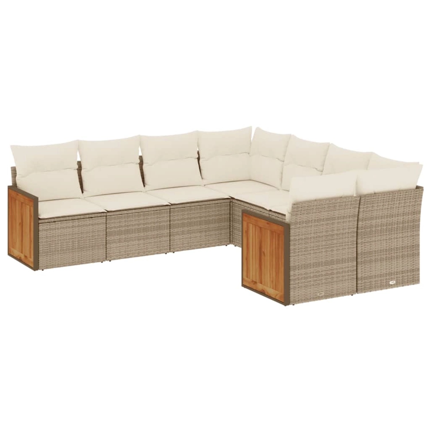 vidaXL 8-tlg Garten-Sofagarnitur mit Kissen Beige Poly Rattan Modell 226 günstig online kaufen