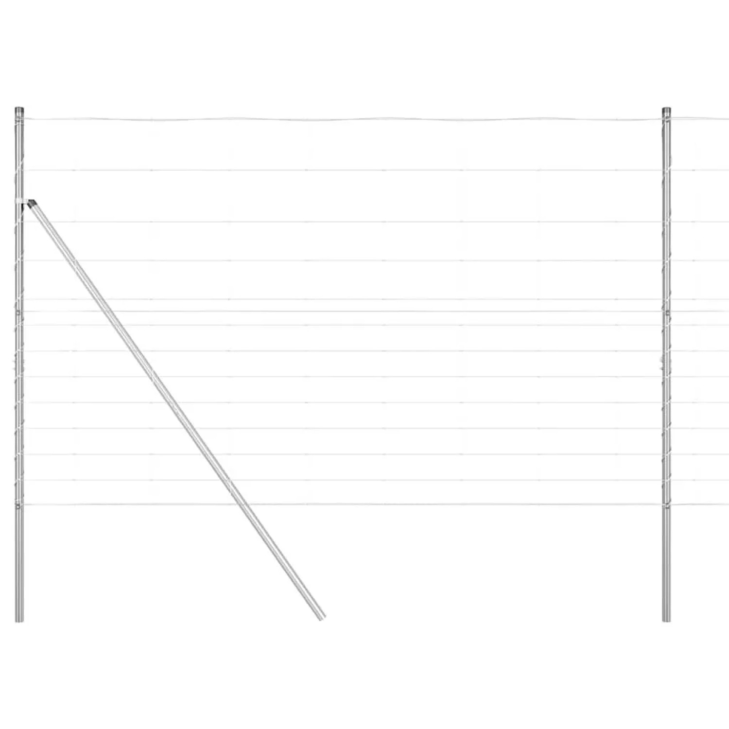 vidaXL Zaunpfosten Galvanisiert 25 x 1,5 m Stahl 3351353 günstig online kaufen