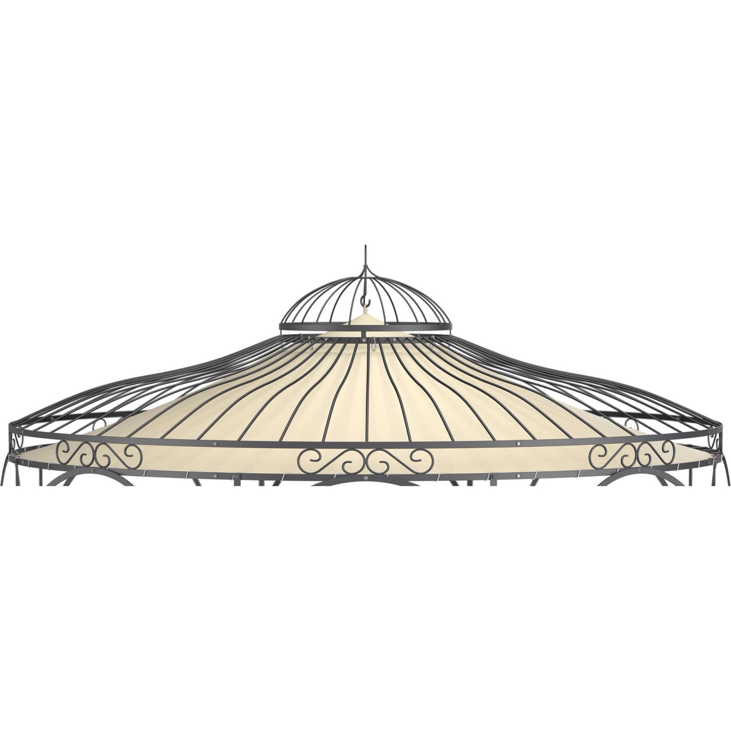 Eleo Sonnensegel Florenz Ø 370 cm für Pavillon Florenz Ecru