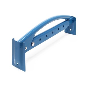 Blaue Wiltec Ziegelzange aus Stahl, einstellbar bis 670mm, für sicheres Heben von Steinen und Klinkern.