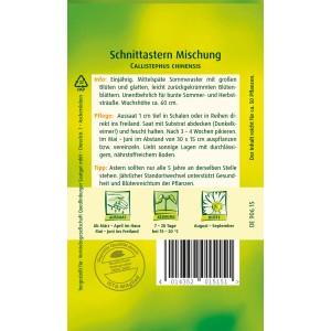 Samentüte Quedlinburger Schnittastern 'Mischung', Sommerblüher für bunte Blumenbeete.