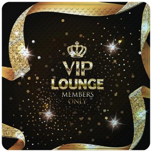 Sanilo Badematte VIP Lounge, rutschfeste Duschmatte mit goldenem VIP-Design.