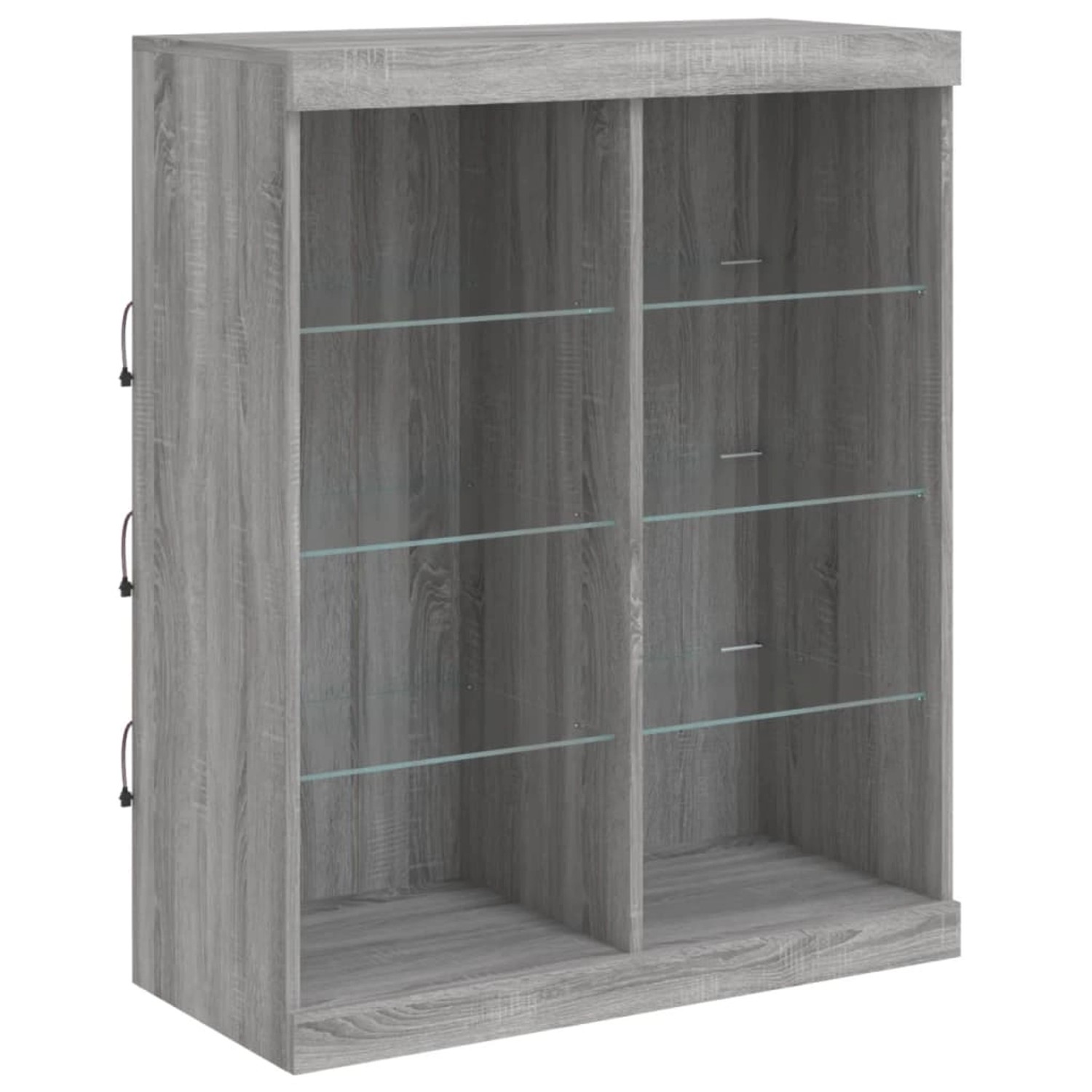 vidaXL Sideboard mit LED-Leuchten Grau Sonoma 81x37x100 cm 836719 günstig online kaufen