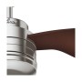 Detailaufnahme: HUNTER Deckenventilator Flight, 132 cm, Nickel gebürstet, dunkles Buchenholz.