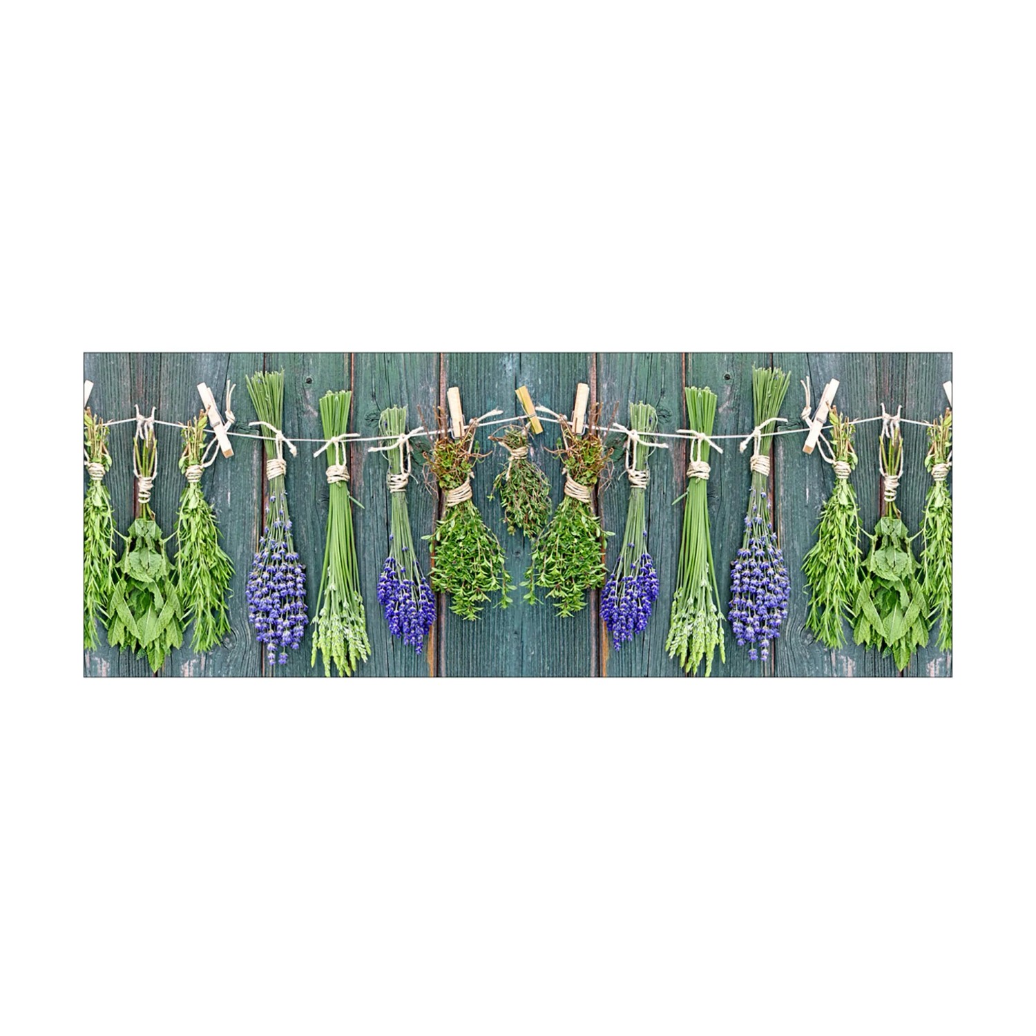 MySpotti Küchenrückwand Profix Cucina Kräuter Provence 160 x 60 cm Grün-Lila