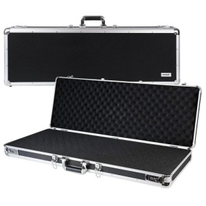 HMF 14404-02 Alu Transportkoffer Rasterschaumstoff 96 x 36 x 12 cm Schwarz