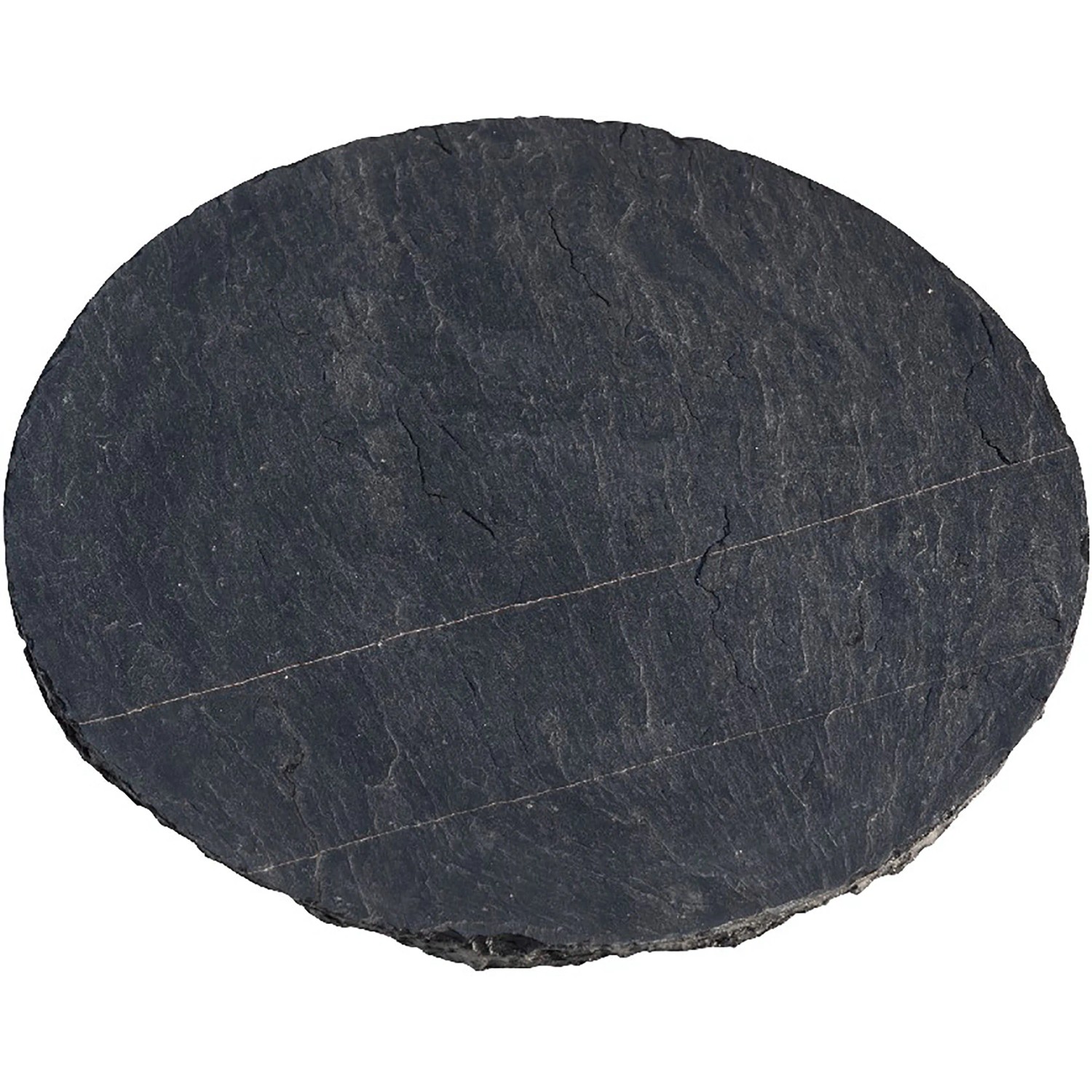 Schiefer-Trittplatte Graphit-Schwarz rund Ø 40 cm x H 2 cm