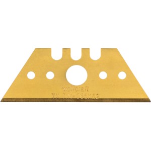 wolfcraft Trapezklinge TIN-beschichtet, 0,65x52mm, Profi-Messer für hohe Standzeit.