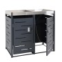 PROREGAL Mülltonnenbox 2er 110x115x62cm 80-240 Liter