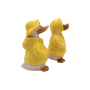 Dekohelden24 2er Set Dekofiguren Ente Deko Enten Entenfiguren Gartenfigur Ente L/B/H 6 x 6 x 11 cm_5