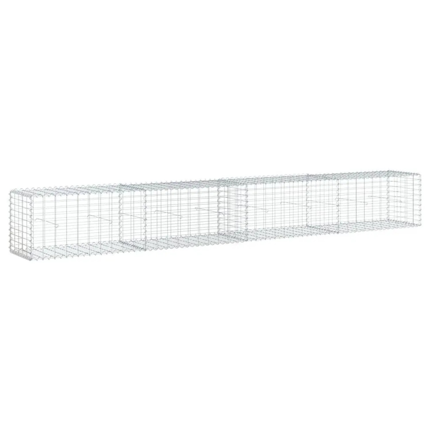 vidaXL Gabionenkorb mit Deckel 400x50x50 cm Verzinktes Eisen 3295135