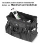 STAHLWERK Werkzeugtasche XL, offene Montagetasche mit Werkzeug und 21 Fächern.