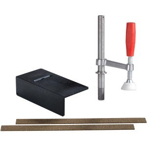 Sjöbergs Zubehörset für Hobelbank: Amboss, Spannzwinge und Schutzbacken.