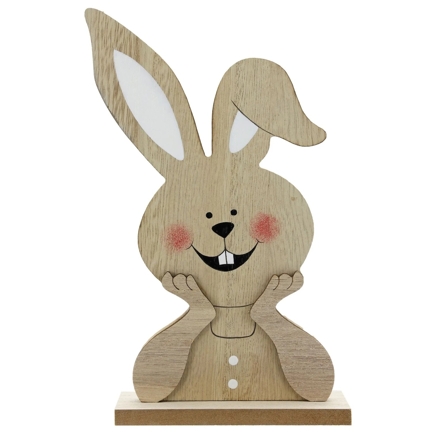 Osterdeko Hase aus Holz 19 cm Natur