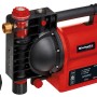 Einhell GE-AW 1042 FS Hauswasserautomat, rote Gartenpumpe mit Wasserfüllanzeige und schwarzem Gehäuse.