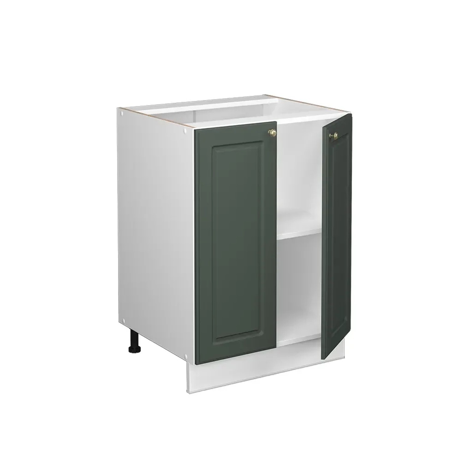 Vicco Küchenunterschrank Fame-Line Grün-Gold Landhaus/Weiß 60 cm AP Anthrazit