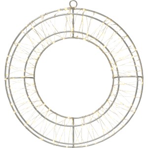 LED Deko-Kranz, Ø 30 cm, für Innen & Außen, mit 240 warmweißen Lichtern.