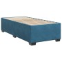 Blaues vidaXL Boxspringbett (100x200 cm) mit Lattenrost, ohne Matratze.
