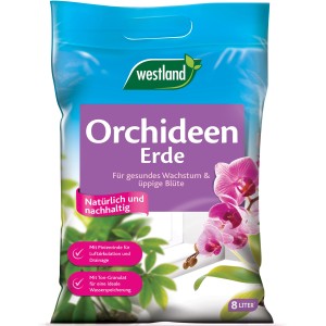 Westland Orchideenerde 8L im Sack: Spezialerde für gesundes Wachstum und üppige Blüten.