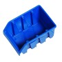 Blaue LUX Lagersichtbox Größe 3, stapelbar und zur Wandmontage geeignet.